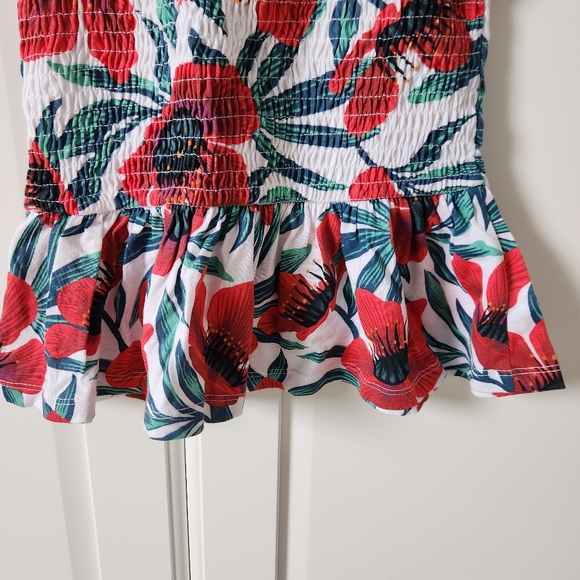 ZARA Floral peplum blouse - Picture 5 of 6